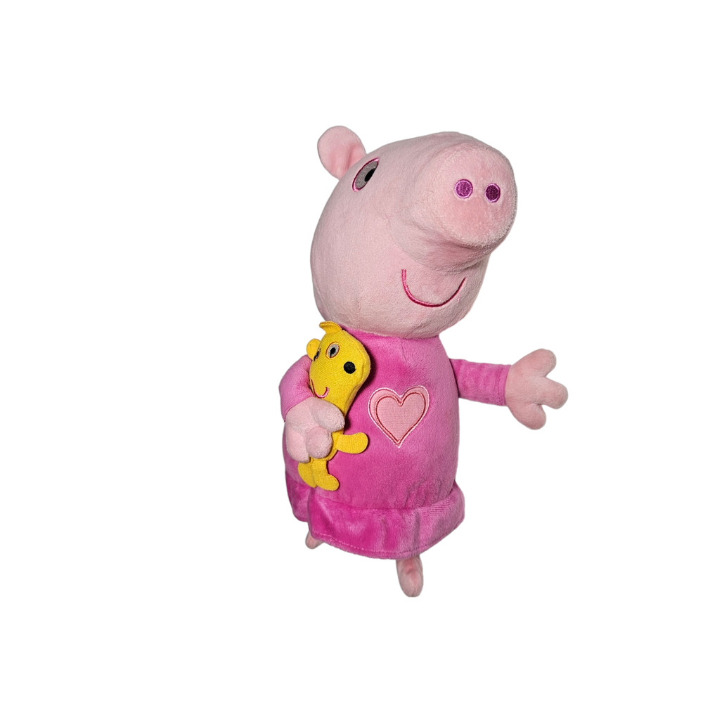 Vtg Peppa Pig Slumber N' Oink Talking Bedtime Pink Plush Stuffed Animal 12”